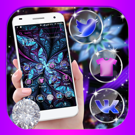Abstract Neon Flower Launcher Theme APK v3.0 Download