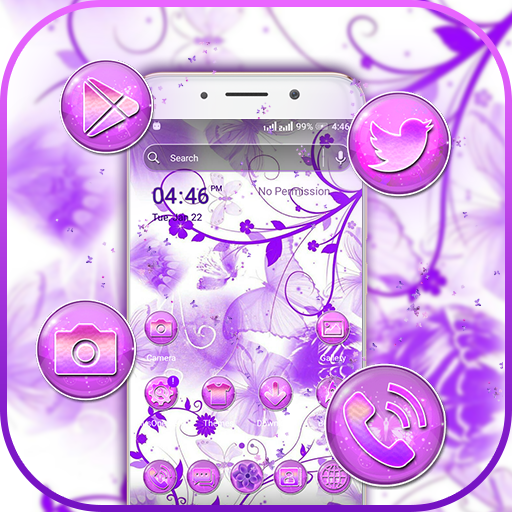 Purple Butterfly Launcher Theme APK v3.0 Download