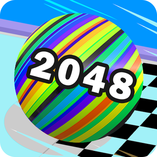 Merge Race Ball Run 2048-Switch Color Ball Rolling match 2048 game