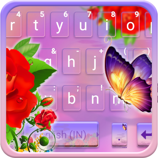 Rose Butterfly Keyboard Theme APK Download