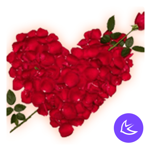 Red romantic love flower -APUS Launcher theme APK 568.0.1001 Download