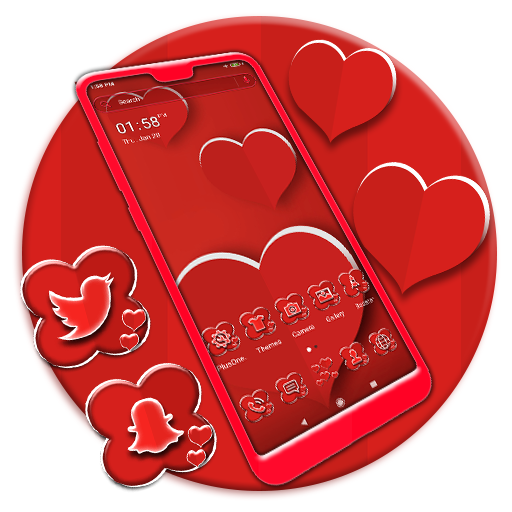 Valentine Red Heart Launcher Theme APK Download