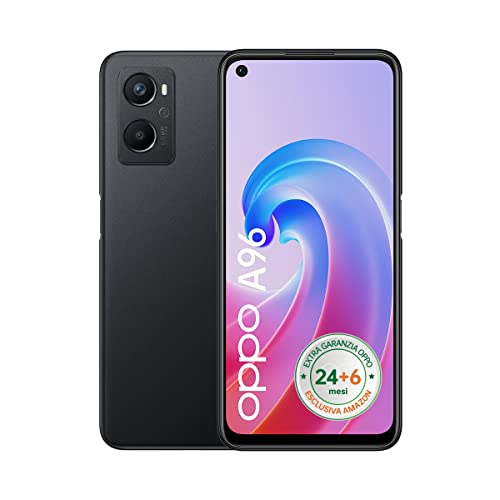 Oppo A96 Dual-SIM 128GB ROM + 8GB RAM (GSM Only | No CDMA) Factory Unlocked 4G/LTE Smartphone (Starry Black) - International Version